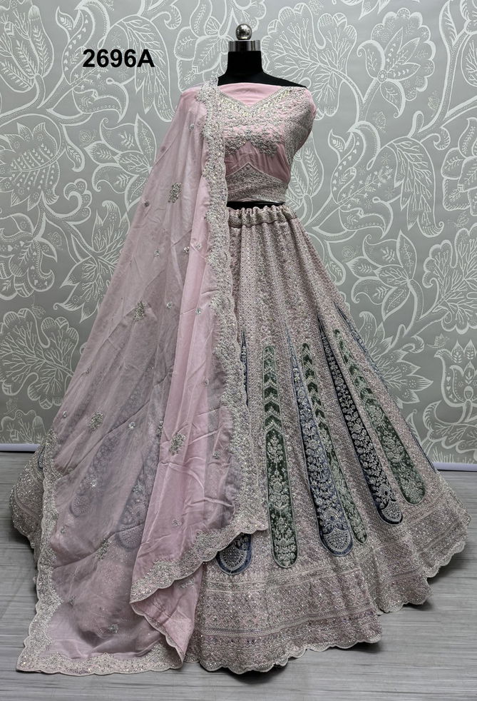 2696 A To 2696 C by Anjani Art Georgette Embroidery Lehenga Choli Suppliers In India