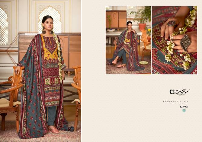 Zulfat Wahida Wool Pashmina Dress Material Collection
