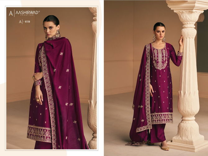 Aashirwad Gulkand Geetika Premium Silk Designer Salwar Kameez Catalog