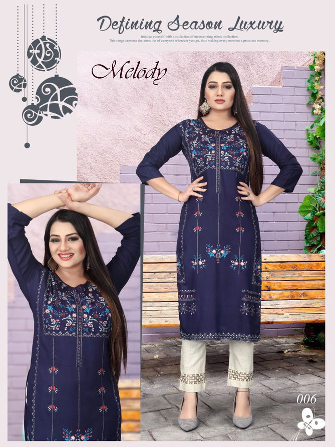 Akhand Jyot Melody Latest Ethnic Wear Rayon Designer Kurti Collection