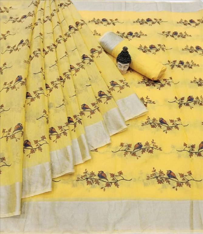 Linen Chakli 2 New Hit Design Arrived Casual Wear Cotton Saree With Zari Border Collection