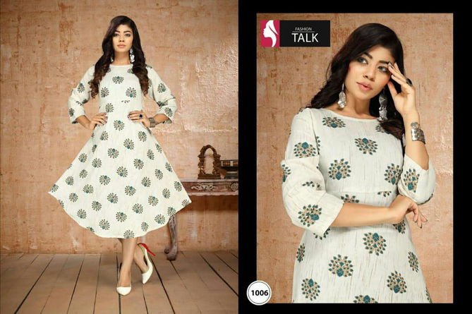 Ft Bliss 2 Latest fancy Regular Wear Rayon Flex Casual Wear Printed Designer Kurtis Collection
