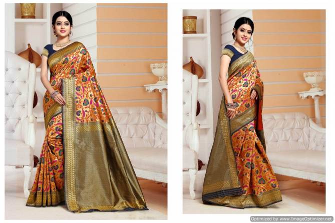 Heavy Designer Rich Look Party Wear Bridal Meenakari Worked Mysore Silk Saree Collection  