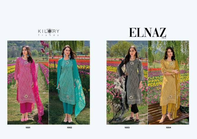Elnaz Vol 2 By Kilory Embroidery Pure Lwan Cotton Salwar Kameez Wholesale In Delhi