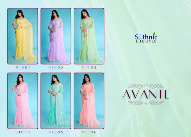 Avante By Sethnic Tissue Burberry Fancy Saree Exporters In India