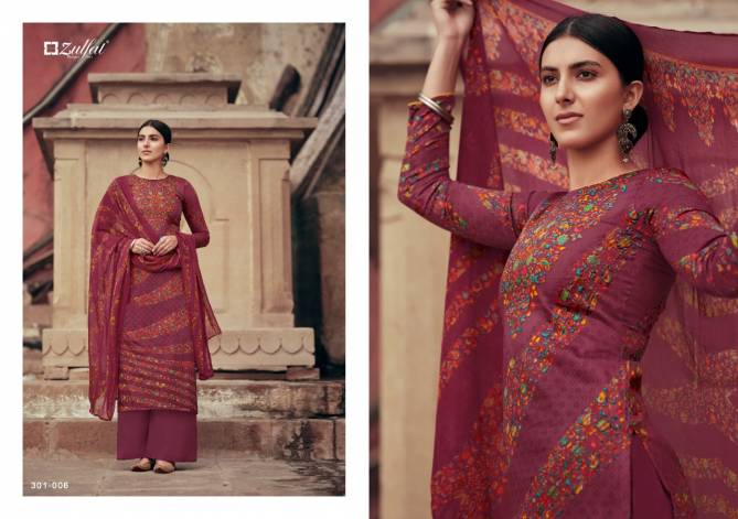 Zulfat Amira Zulfat Amira Fancy Festive Wear Digital Printed Designer Top With Four Side Less Dupatta Dress Material Collection
