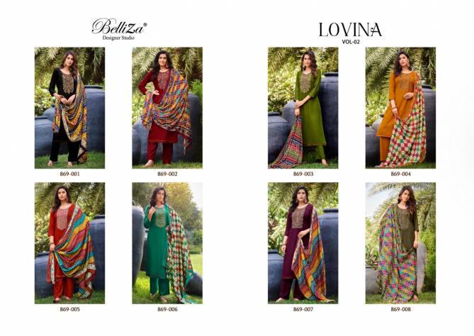 Lovina Vol 2 By Belliza Embroidery Dress Material Wholesale Price In Surat