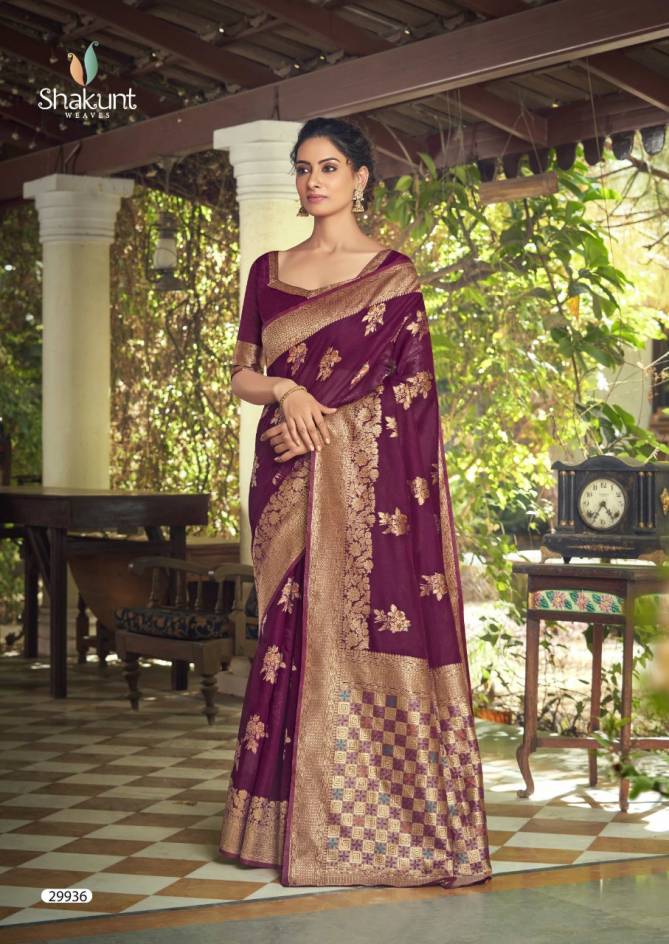 SHAKUNT PREETMA Festive Wear Cotton Weaving fancy Designer Saree Collection