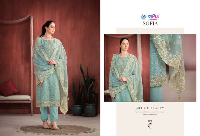 Sofia By Vipul Embroidered Organza Salwar Kameez Wholesale Market In Surat Wit Price