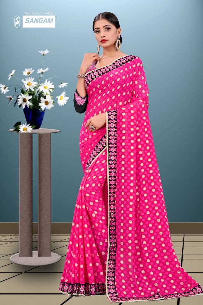 Sangam Pihu 2 Fancy Designer Casual Wear Georgette Printed  Sarees Collection
