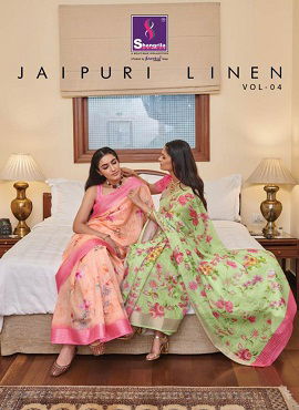 Shangrila Jaipuri Linen Vol 4 Latest Designer Printed Linen Cotton Casual Wear Saree Collection 