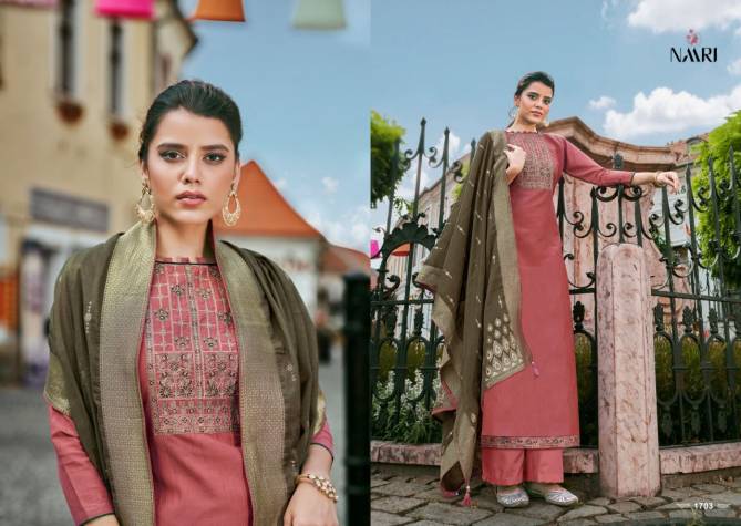 Naari Zeba 2 Fancy Festive Wear Silk With Embroidery Work Salwar Kameez Collection
