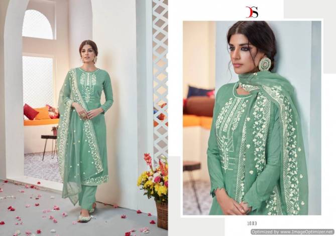 Deepsy Heavin Latest Designer Heavy Fancy Dress Material Collection With Pure Organza Embroidery Work Dupatta 