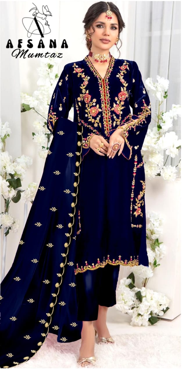 Afsana By Mumtaz Heavy Velvet Readymade Suits Catalog