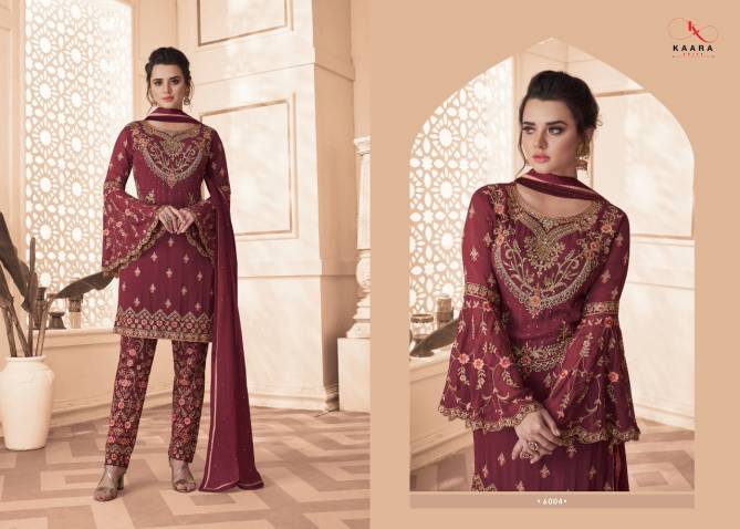 Kaara Dulhan 14 Heavy Exclusive Embroidery With Fancy Diamond Work Embroidery Salwar Kameez Collection