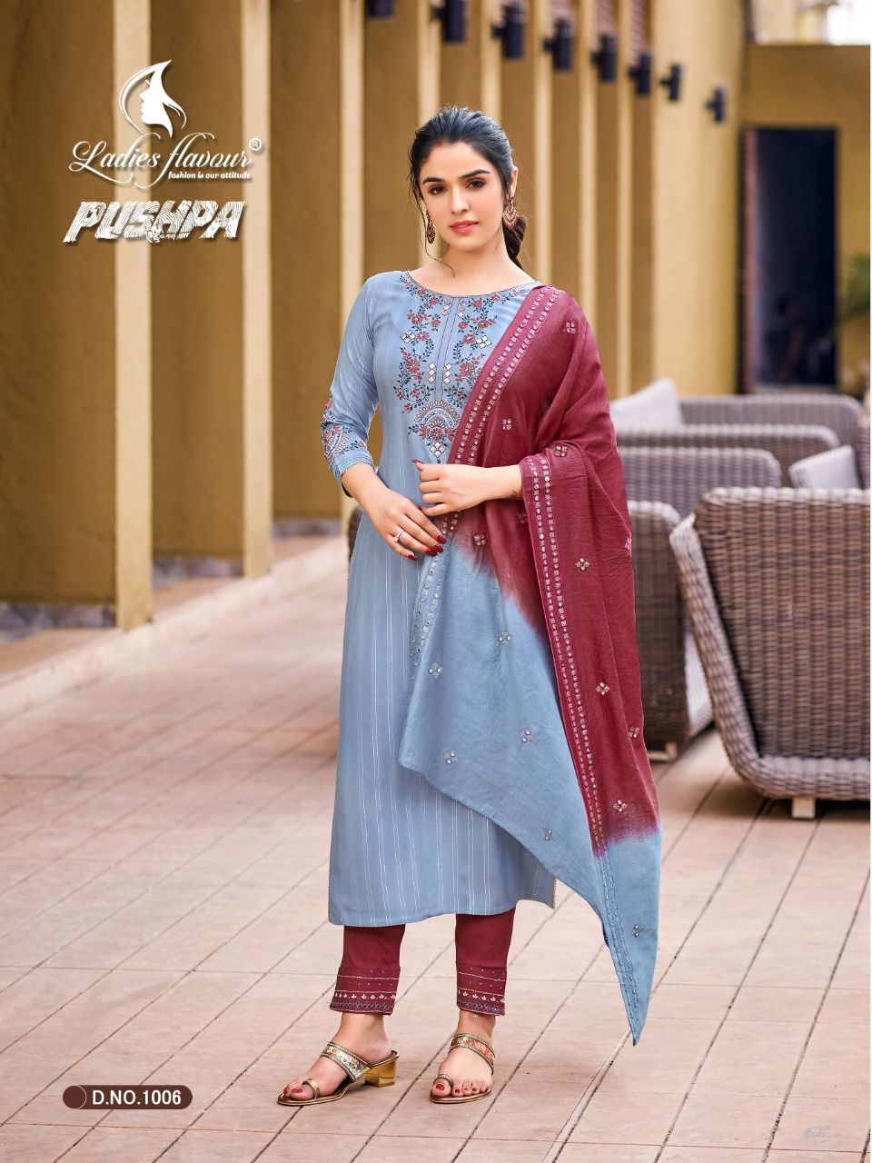 Ladies Flavour Pushpa Latest Festive Wear Rayon Designer Wear Ready Made Collection