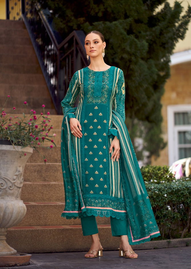 Bagh Edition 2 By The Hermitage Shop Jam Satin Dress Material Suppliers In India