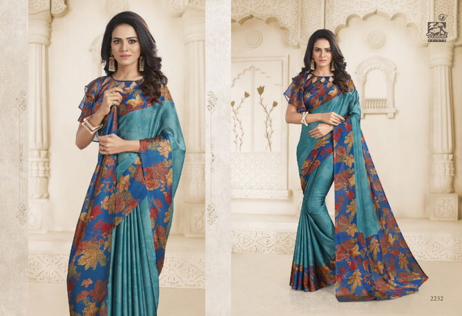 VISHAL SHREYA Latest Regular Wear Black Chiffon Printed Saree Collection