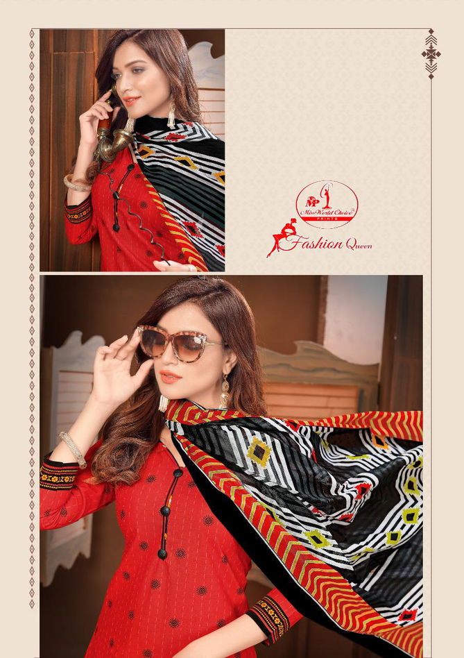 Miss World Fashion Queen 6 Latest Fancy Designer Regular Casual  Wear Pure Cotton Printed Cotton Collection
