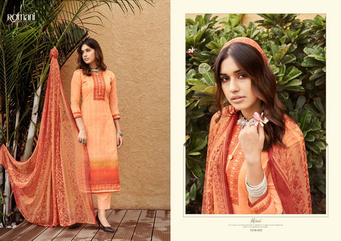 Romani Mirai Fancy Ethnic Wear Cambric Cotton Printed  Dress Material Collection