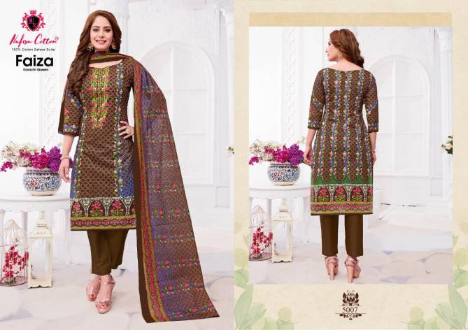 Nafisa Faiza Karachi Queen Vol-5 Printed Casual Wear Cotton Dress Material