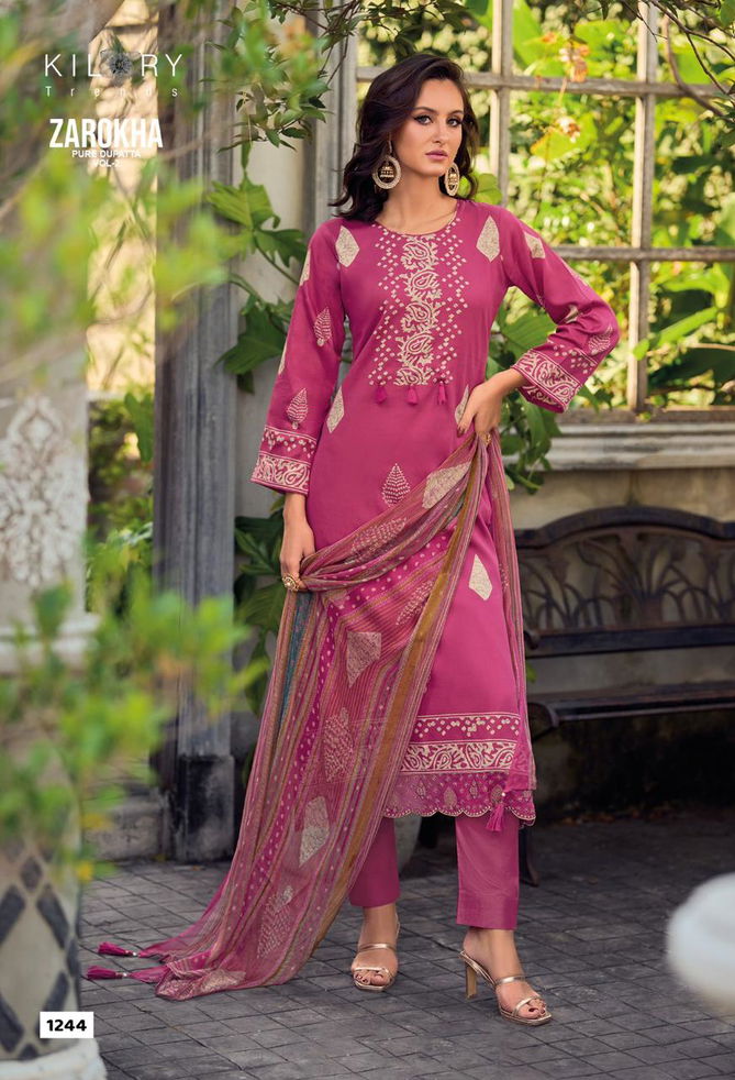 Zarokha Vol 2 By Kilory Jam Cotton Printed Salwar Kameez Expoters In India