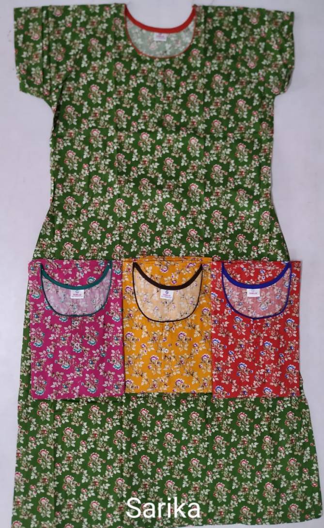 Cotton Nighty 107 Western Latest Collection Of Printed Pure Cotton Night Wear
