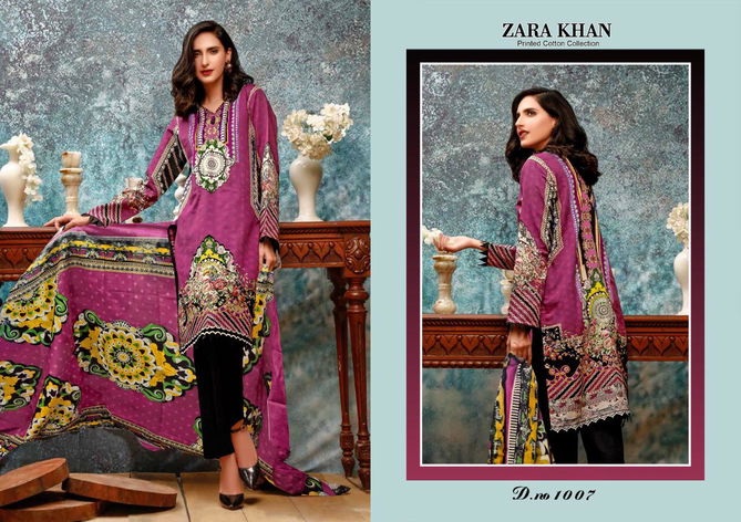 Zara Khan Latest Designer Festive Wear Karachi Pure Lawn Cotton Dress Material Collection 
