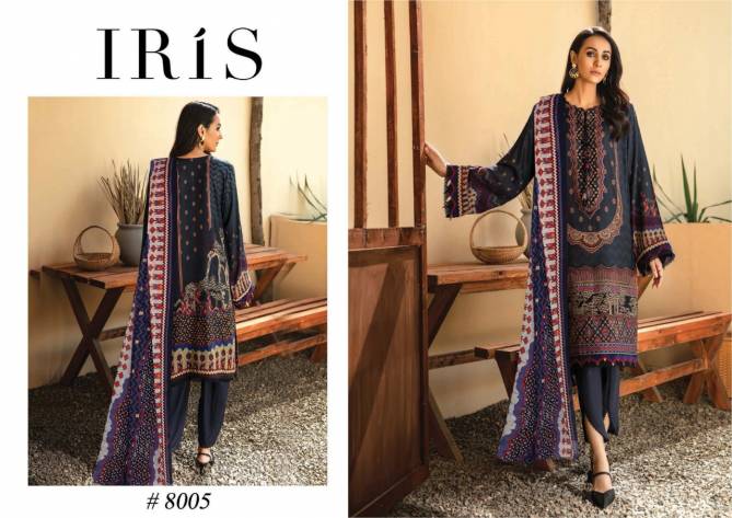Iris 8 Latest Designer Casual Wear Pure Cotton Stylish Printed Karachi Dress Materials Collection