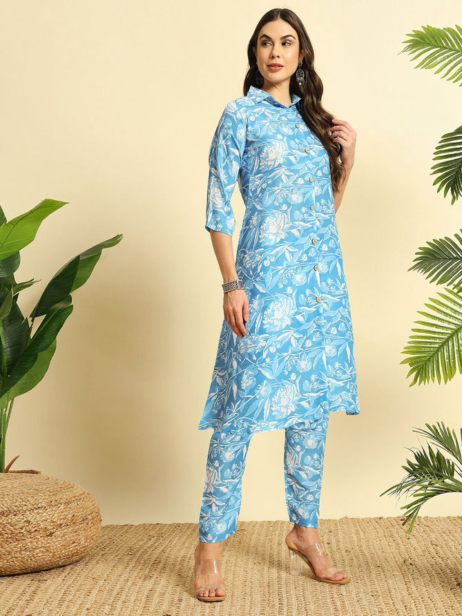 Vt Designer Cotton Printed Cord Set Kurti With Bottom Suppliers In India