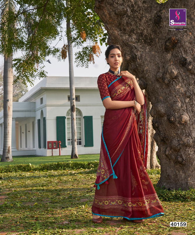 Shangrila Gehna Sober Designer Digital Print Georgette Saree Collections