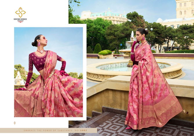 Spotlight By Shubh Shree Jacquard Printed Designer Sarees Exporters In India