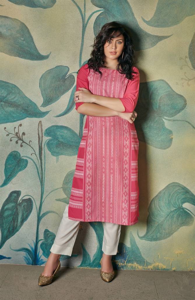 Feel Vol 2 Latest Designer Casual Wear Leather Feel Heavy Crepe Printed Kurtis Collection
