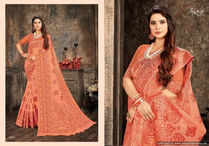 Saroj Rajvanshi Exclusive Designer Printed Festive Wear Cotton Silk Saree Collection