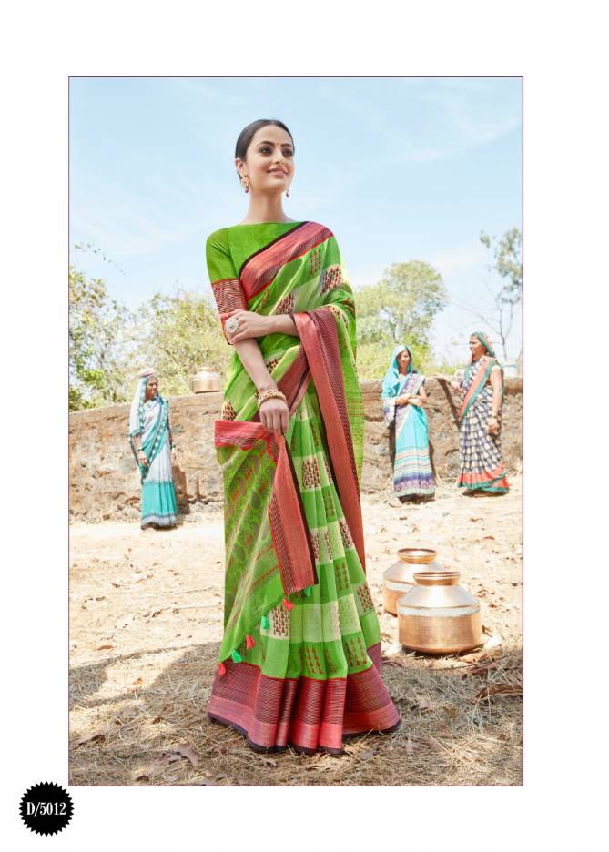 Siddharth Adventure Pattu Latest Printed Pure Cotton Silk Casual Wear Saree Collection