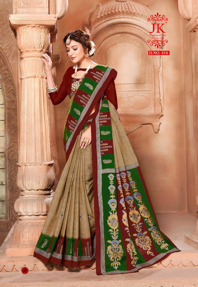 Jk Vaishali 4 Designer Regular Wear Cotton Printed Saree Collection
