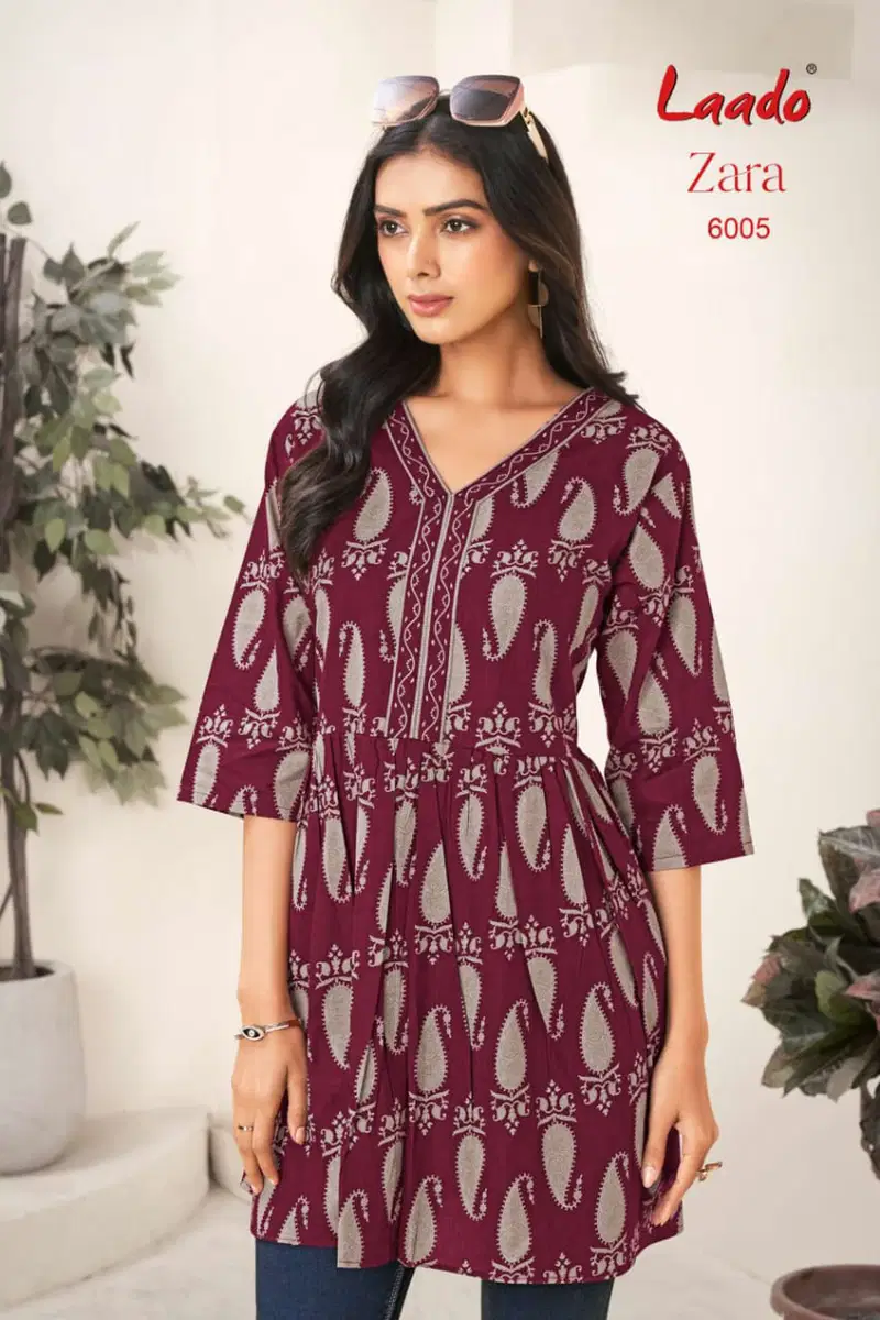 Zara Vol 6 By Laado Cotton Printed Ladies Top Wholesale In India