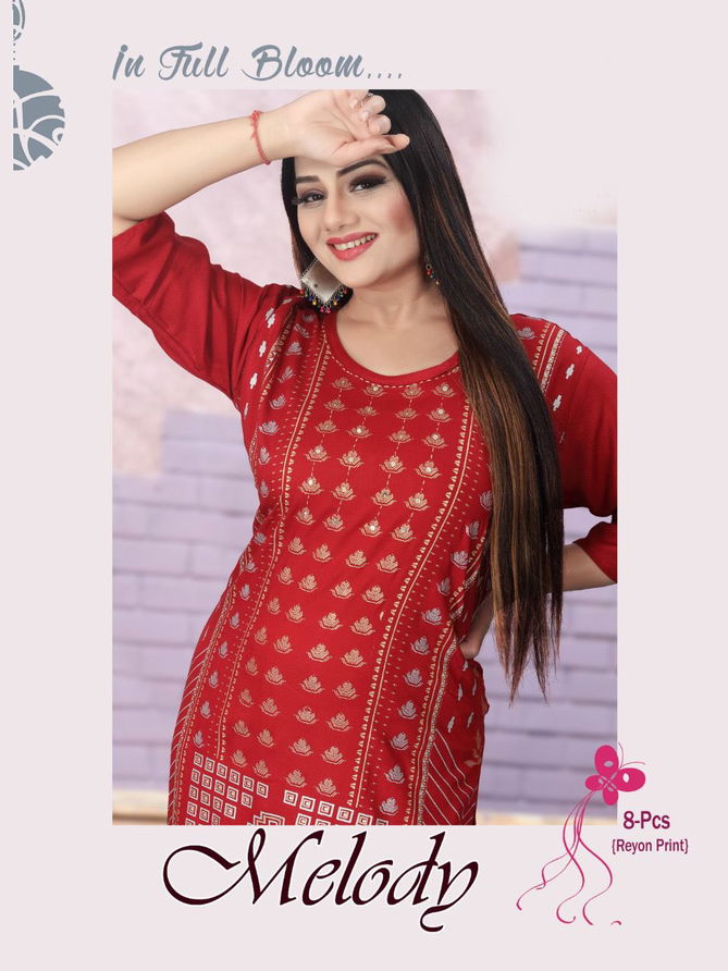 Akhand Jyot Melody Latest Ethnic Wear Rayon Designer Kurti Collection