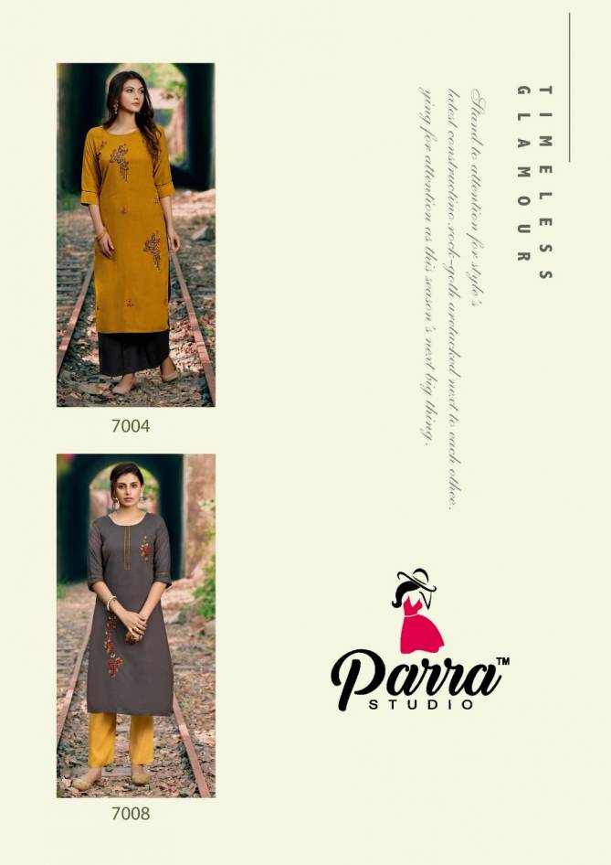 Parra Vastram 7 Latest Fancy Wear Rayon Designer Stylish Kurti Collection