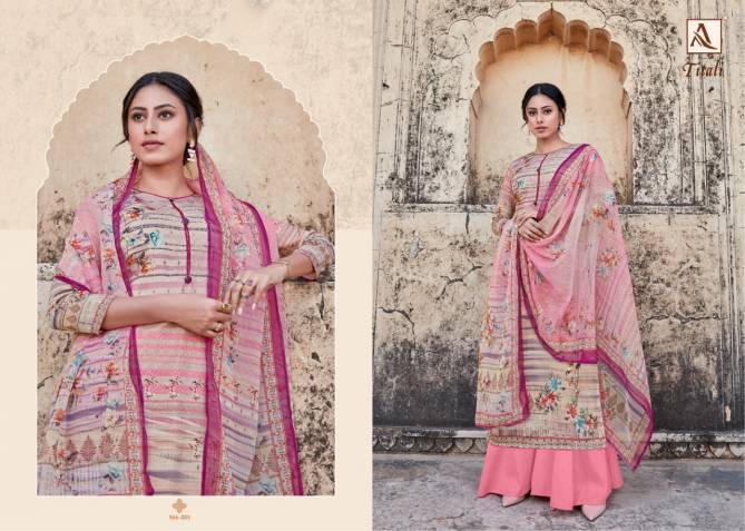 Alok Titali Ethinc Wear Designer Printed Jam Satin Salwar Kameez Collection

