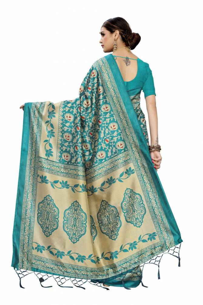 Sf 233 Latest Designer Fancy Casual Wear Printed Art Silk Sarees Collection
