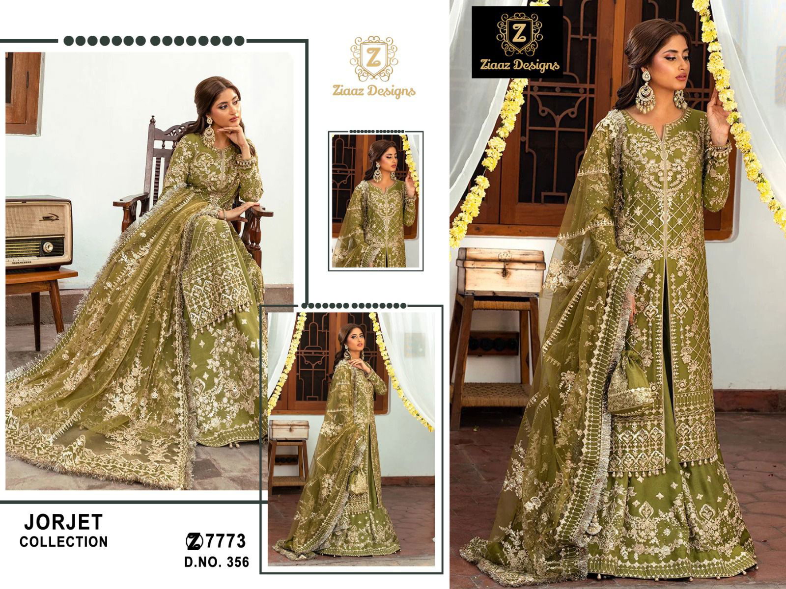 Ziaaz 356 Heavy Embroidery Pakistani Suits Catalog