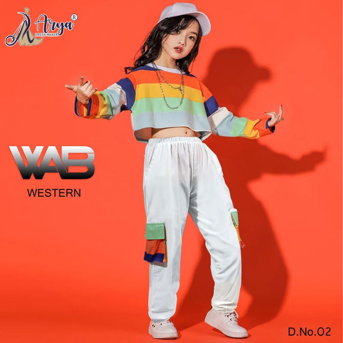 Web Western Children By Arya Lycra Digital Print Kids Girlswear Catalog