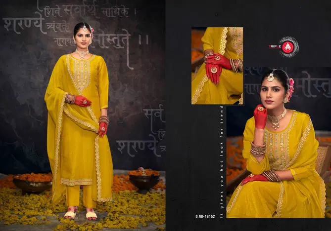 Gulabi Vol 2 By Triple Crunchi Silk Dress Material Exporters In India