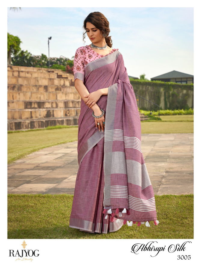 Abhirupi Silk By Rajyog Khadi Print Designer Sarees Catalog