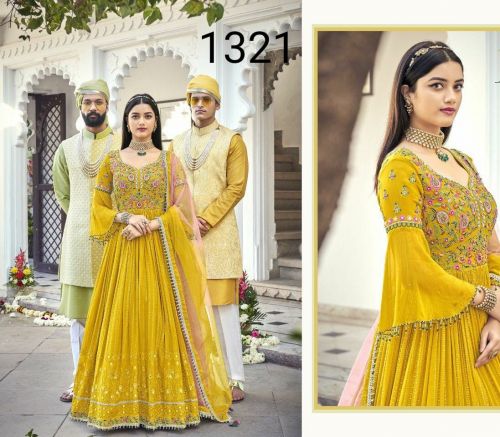Prime Rose Yellow 1321 Georgette Wear Designer Salwar Kameez