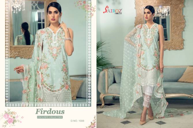 Sairoz Firdous Latest Fancy Designer casual Wear Digital Printed Embroidery Pakistani Salwar Suits Collection
