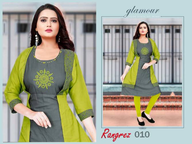 Aagya Rangrez 4 Latest fancy Designer Regular Casual Wear Rayon Designer Kurtis Collection
