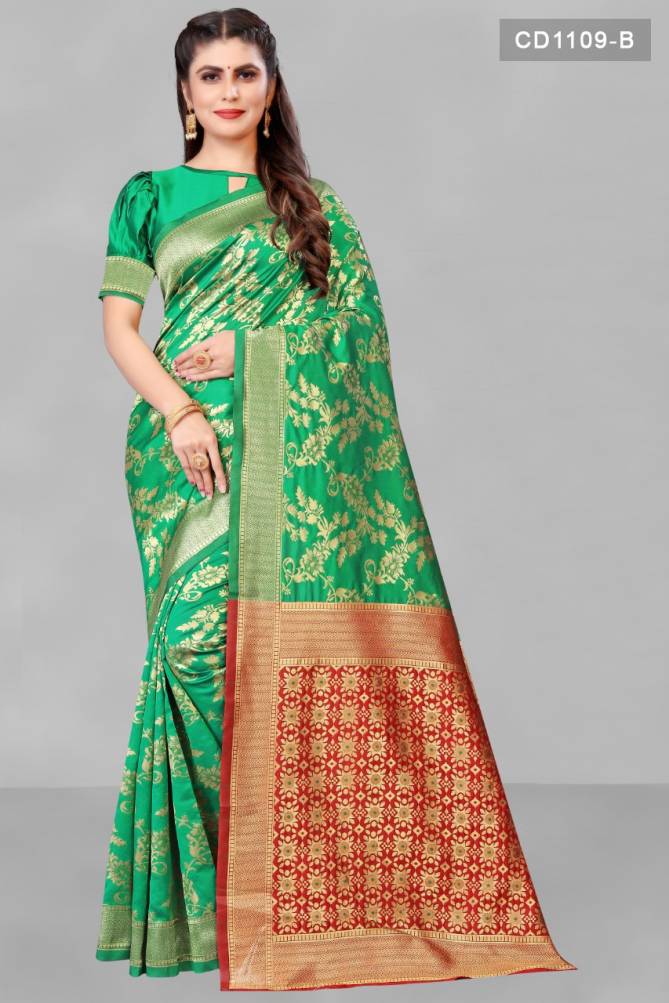 Soft Lichi 1109 New Exclusive Wear Jacquard Fancy Saree Collection
