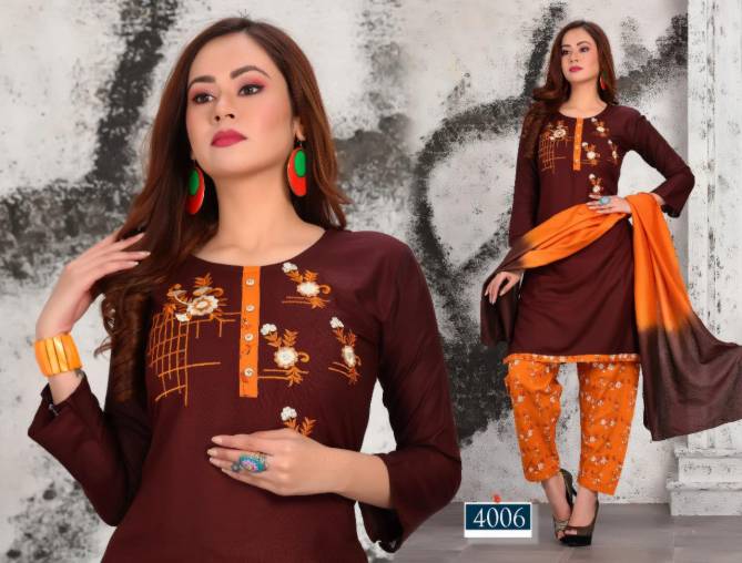 Trendy Gravity Latest Regular Casual Wear Heavy Rayon Embroidery Work Readymade Collection